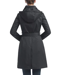 kimi + kai Women's Wing Collar Hooded Trench Coat