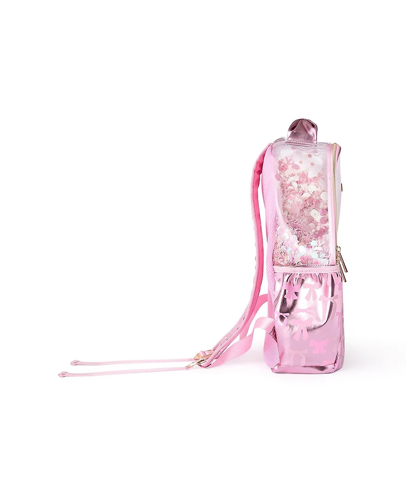Packed Party Confetti-Filled Metallic Pink Backpack