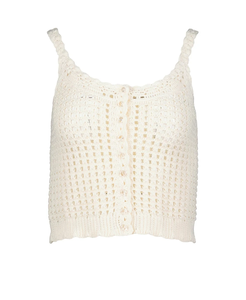 Bishop + Young Women's Keena Open Crochet Sweater Tank