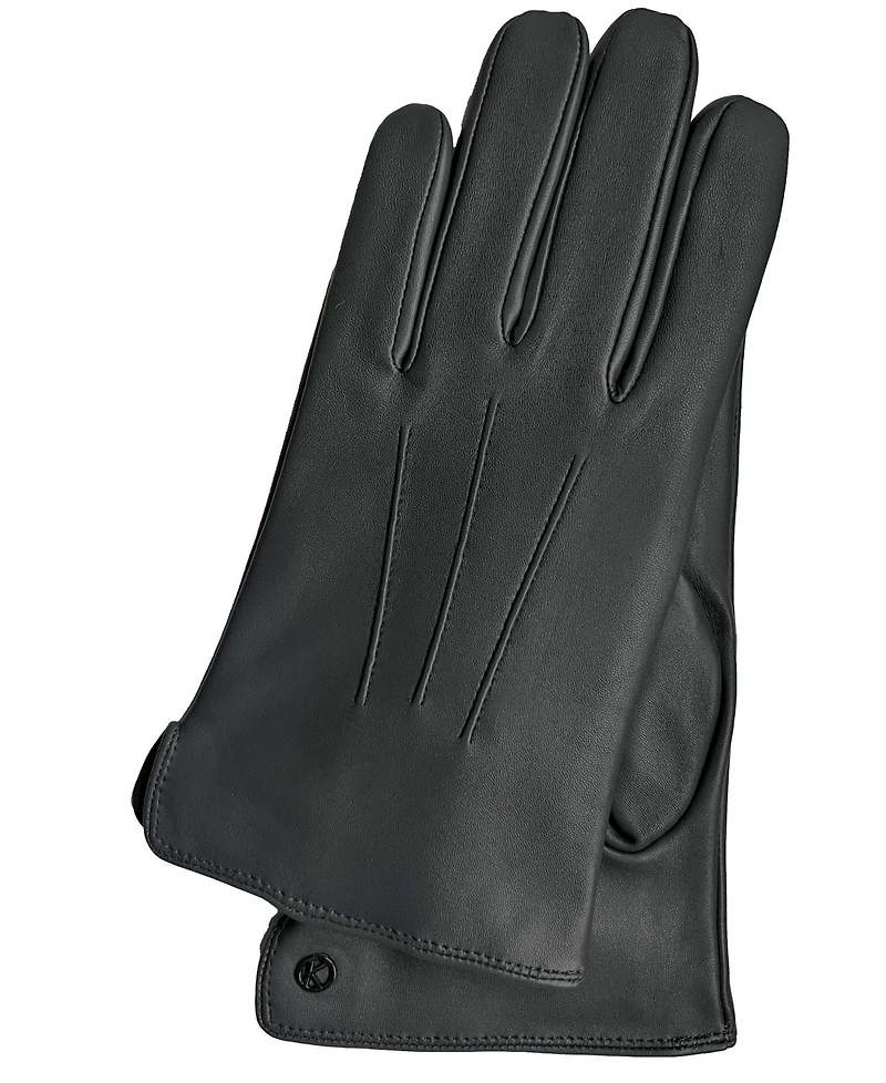 Kessler Men's Men`s Premium Lamb Leather Touchscreen Gloves "Carl" Cashmere Lining