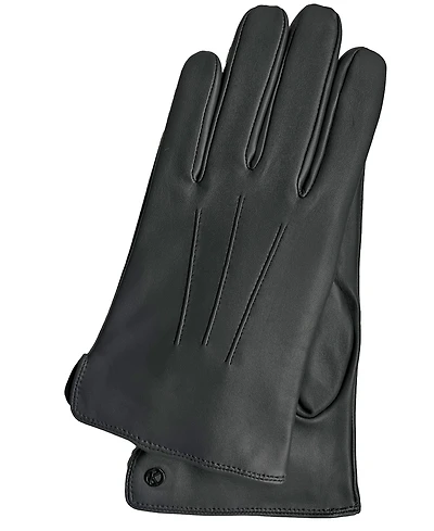 Kessler Men's Men`s Premium Lamb Leather Touchscreen Gloves "Carl" Cashmere Lining