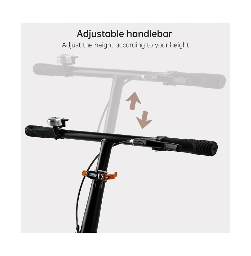 Artudatech Foldable Kids Scooter with 12 Inch Shock-Absorbing Tires, Adjustable Height & Dual Brakes for Ages 7-12