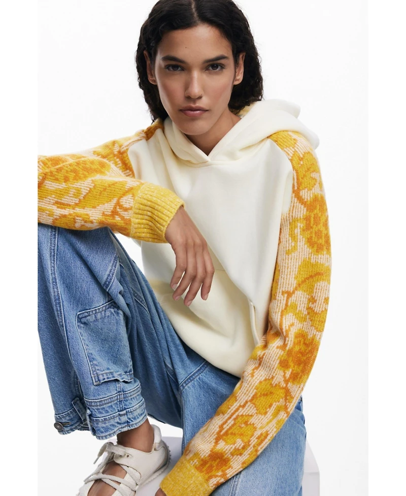 Desigual Women's Jacquard sleeve sweatshirt