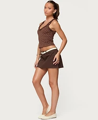 Edikted Women's Pippin Ruffle Polka Dot Tank Top