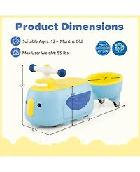 Sugift Toddler Ride on Toy with Trailer and Light Music