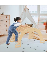 Sugift 8 in 1 Climbing Arch Sensory Table for Kids with Collapsible Storage Bin for 3+ Years Old