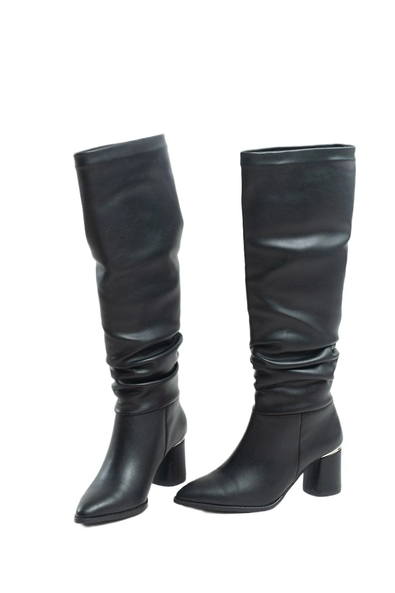 Prologue Shoes Vianella Block Heel Knee High Boot (Women)