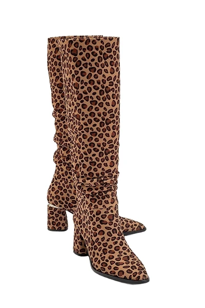 Prologue Shoes Vianella Block Heel Knee High Boot (Women)