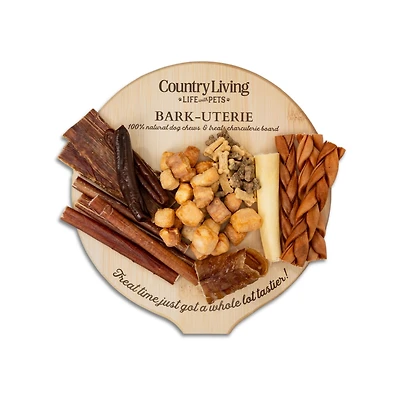 Country Living Bark-Uterie Board – Charcuterie-Inspired Natural Dog Treats Variety