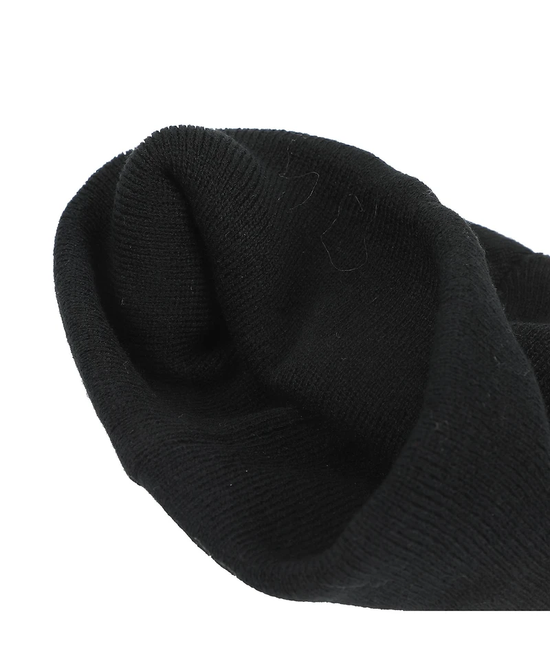 Dragon Ball Z Men's Majin Symbol Embroidery On Black Ribbed Acrylic Knit Cuff Beanie