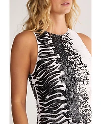 Nasty Gal Women's Zebra Ombre Sequin Mini Dress