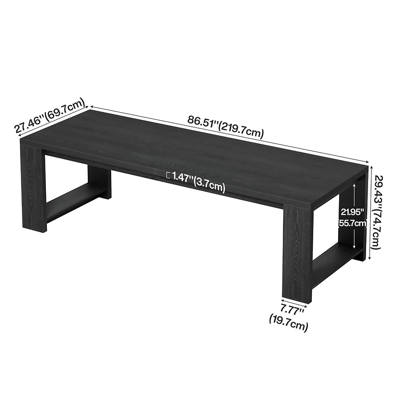 Tribesigns 86.61-Inch Dining Table for 6-8