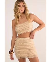 Nasty Gal Women's Droplet Embellished Crop Top