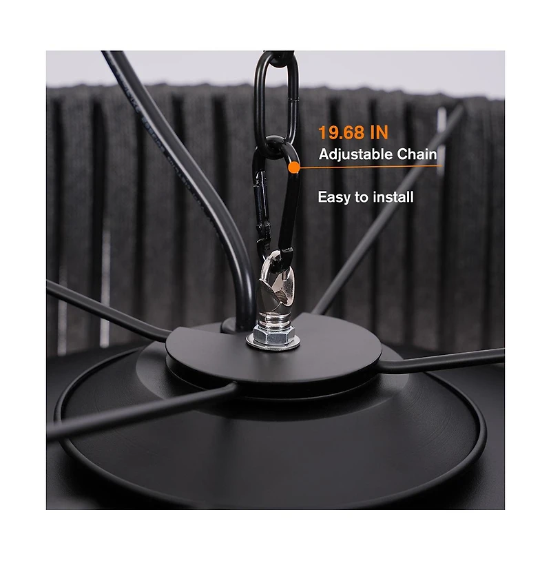 Hanging Heater Lamp, 1500W Waterproof Electric Patio Heater with Remote Control