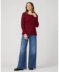 Cable & Gauge Women's Minimalist Midweight Tunic Sweater