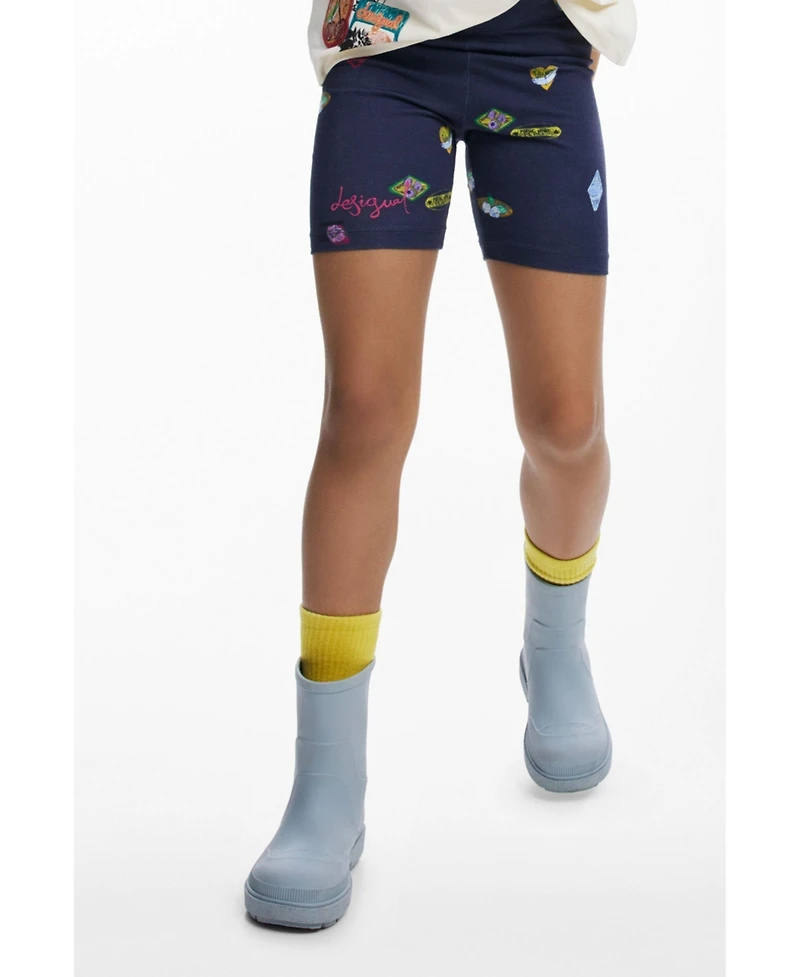 Desigual Girls's Collage cycling leggings