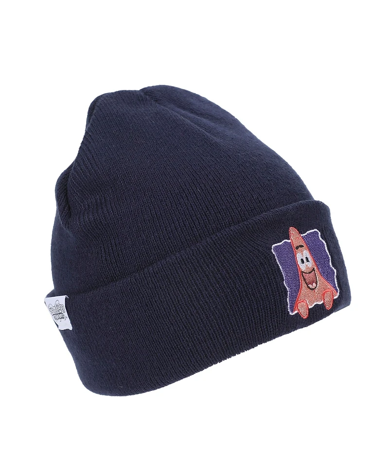 Spongebob Squarepants Men's Patrick Embroidery Acrylic Knit Standard Cuff Beanie