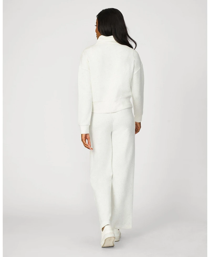 Cable & Gauge Women's Soft Brushed Funnel Neck Top Straight Leg Pant