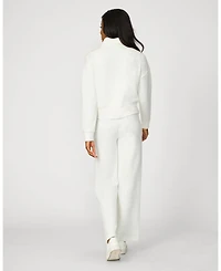 Cable & Gauge Women's Soft Brushed Funnel Neck Top Straight Leg Pant
