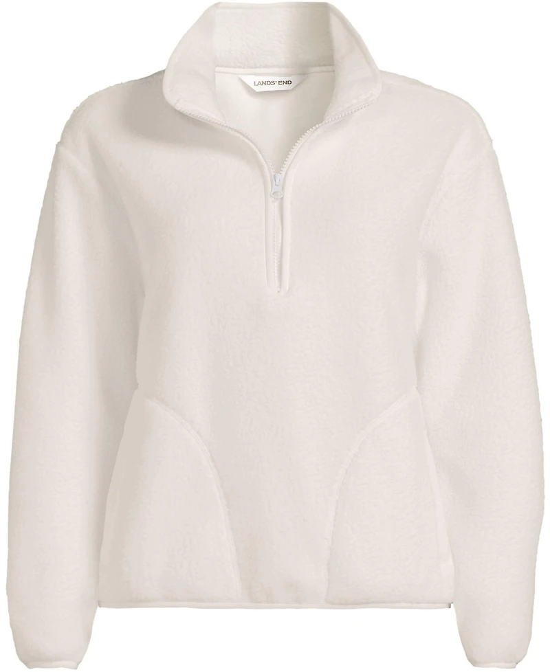 Lands' End Women's Half Zip Cozy High Pile Fleece Pullover
