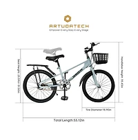 Artudatech 20 inches Teenager Children's Bicycle Kid's Bike Boys and Girls with Basket
