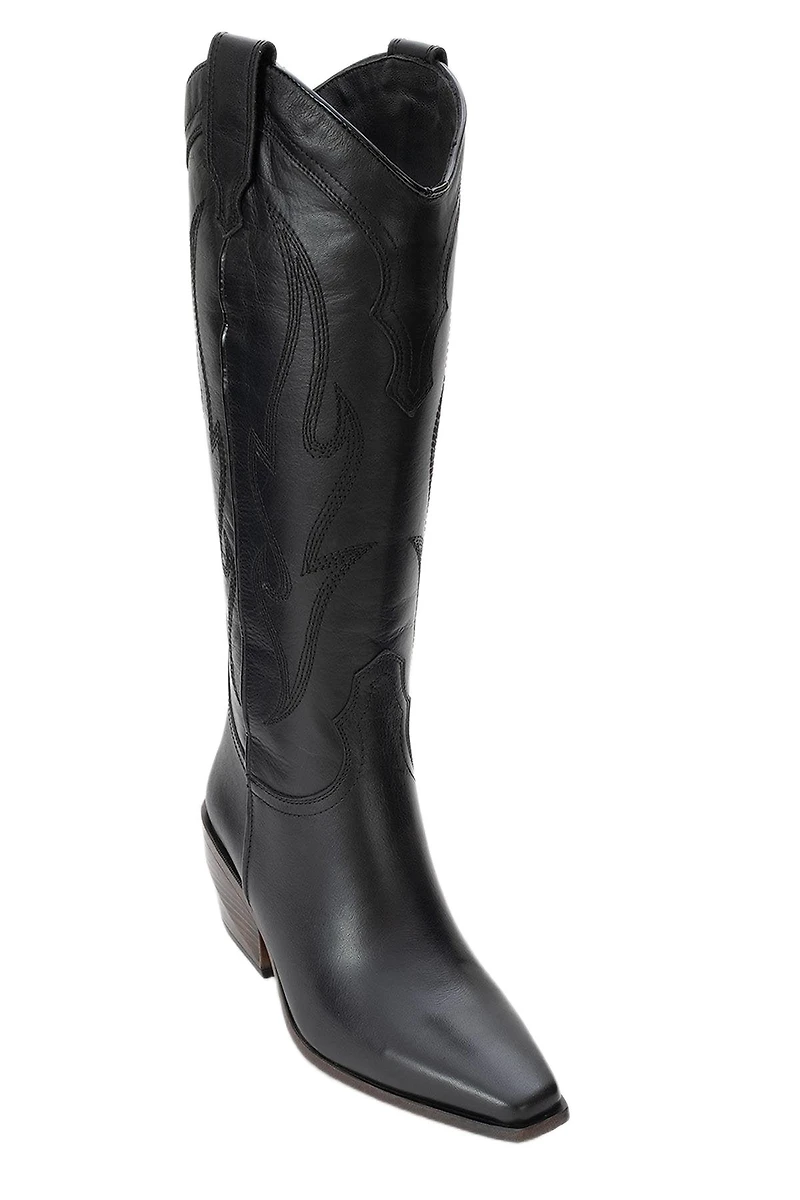 Forever & Always Shoes Pietro Leather Western Knee High Boot (Women)