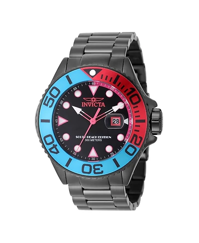 Invicta Men's 48614 Grand Diver Quartz 3 Hand Black Dial Watch