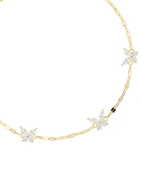 Macy's Cubic Zirconia Butterfly Anklet (1.20 ct. t.w.) Sterling Silver (also 14kK Gold over Silver)