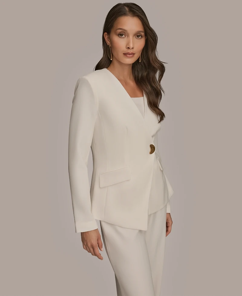 Donna Karan New York Women's Long Sleeve Asymmetrical Blazer