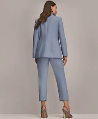 Donna Karen New York Womens Button Sleeve Blazer Slim Ankle Pants Sequin Camisole