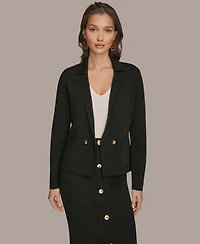 Donna Karan New York Women's Long Sleeve Sweater Blazer