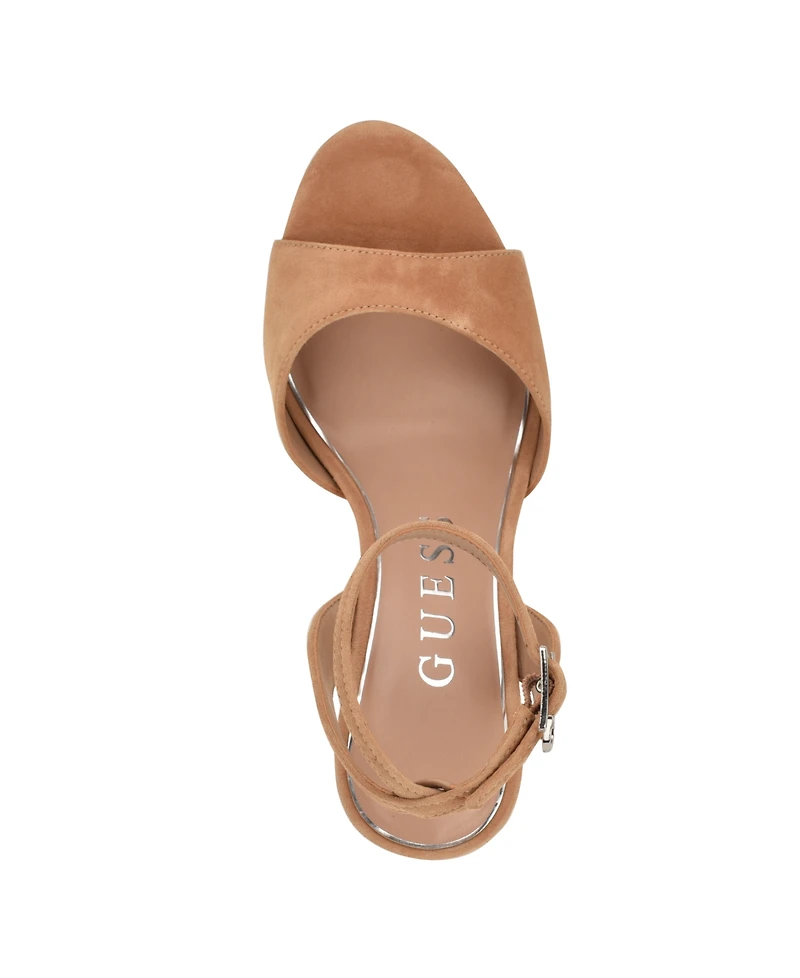 Guess Women's Hitten High Block Heel Platform Sandals