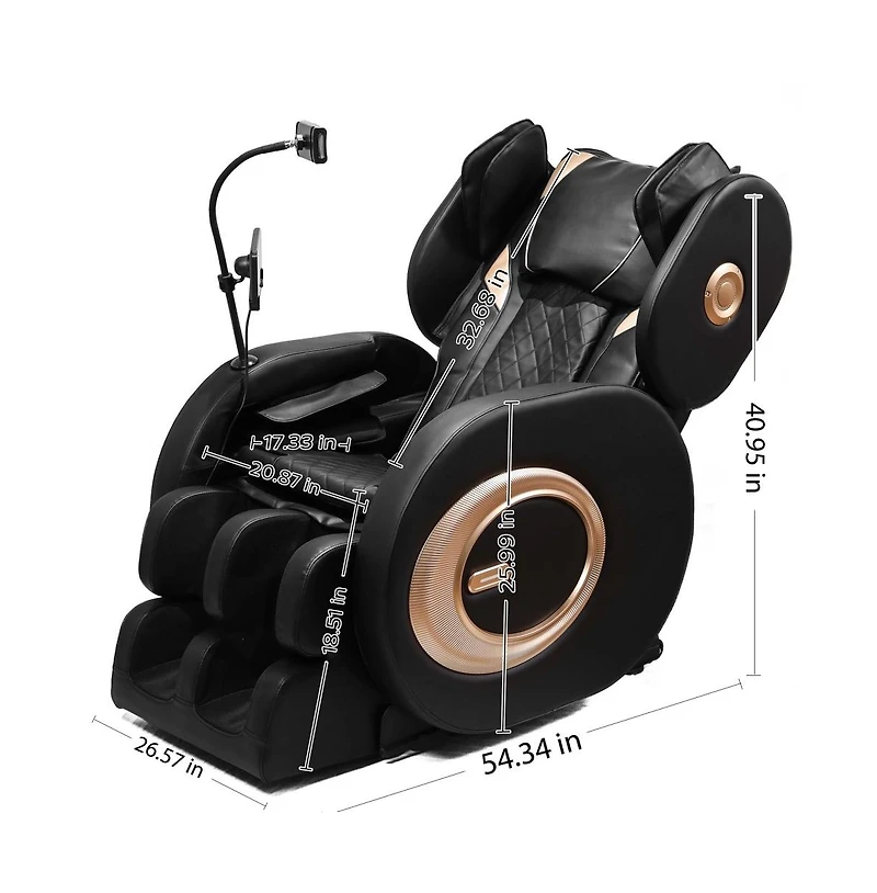 Maison Boucle Zero Gravity Massage Recliner with Back & Leg Heat, Foot Massage & Air Compression, Full Body Chair with Bluetooth-Maison Boucle