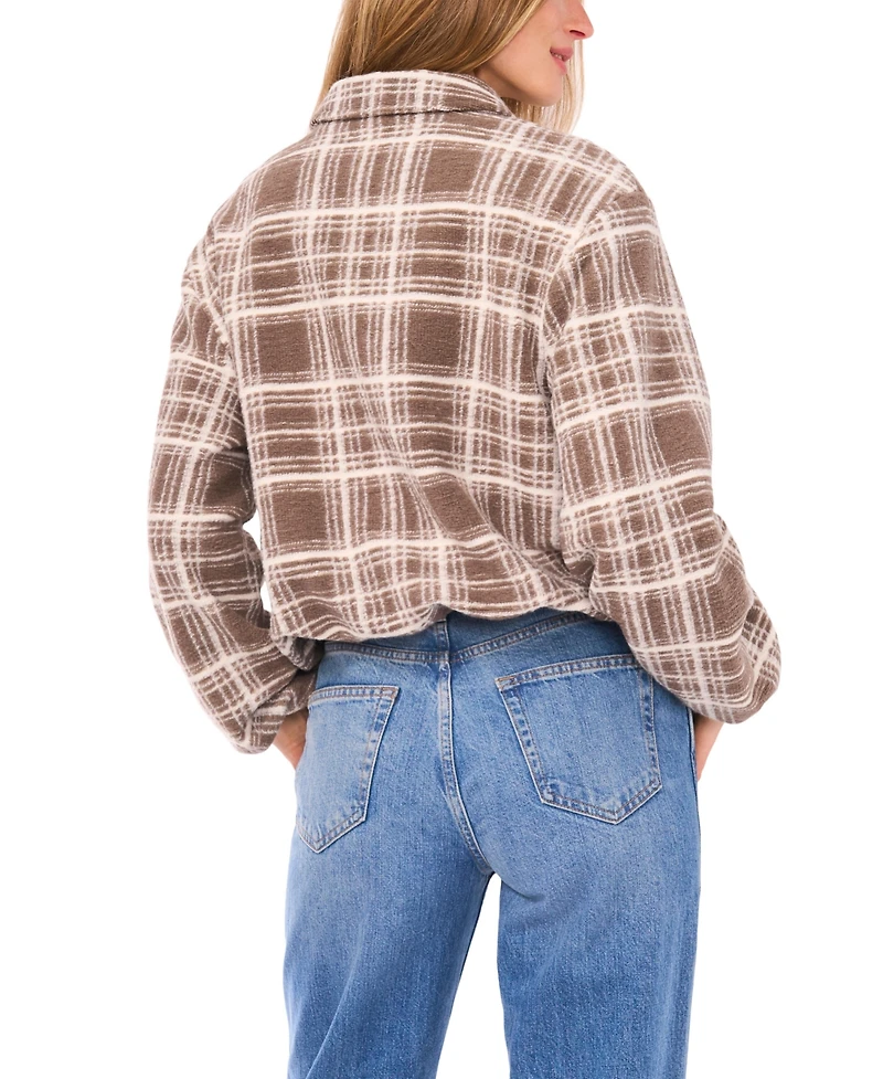 Vince Camuto Women's Collared Neck Cropped Bubble Jacket