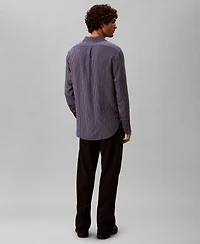 Calvin Klein Men's Thin Striped Long Sleeves Easy Shirt