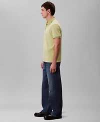 Calvin Klein Men's Regular-Fit Smooth Cotton Monogram Logo Polo Shirt