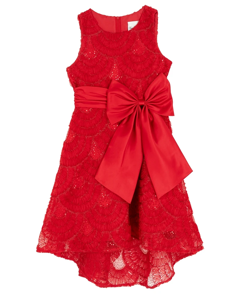 Rare Editions Girls 7-16 Soutache Hi-Low Dress