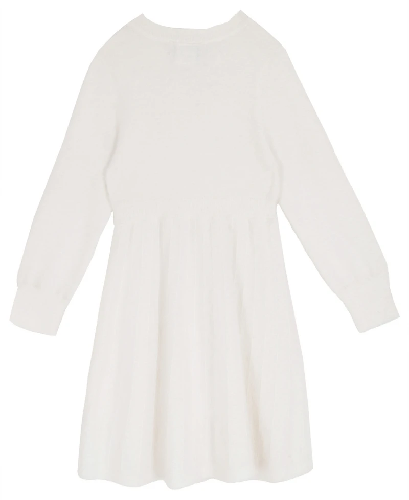 Rare Editions Girls 7-16 Long-Sleeves Pleated Sweater Dress