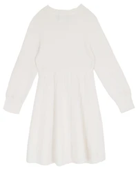 Rare Editions Girls 7-16 Long-Sleeves Pleated Sweater Dress