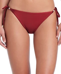 Red Carter Cultivated Pearls Of Wisdom Cheeky Coverage Tie Side Bottom
