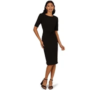 Adrianna Papell Women's Mini Bow-Front Sheath Dress