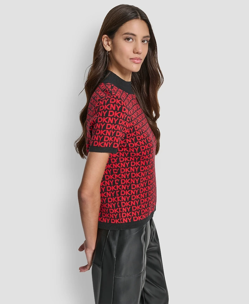 Dkny Jeans Petite Short Sleeves Sweater