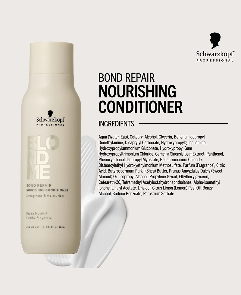 Schwarzkopf BlondMe Bond Repair Nourishing Conditioner, 8.45 oz.