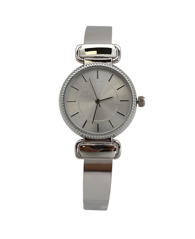 Silver Simple Metallic Bangle Watch