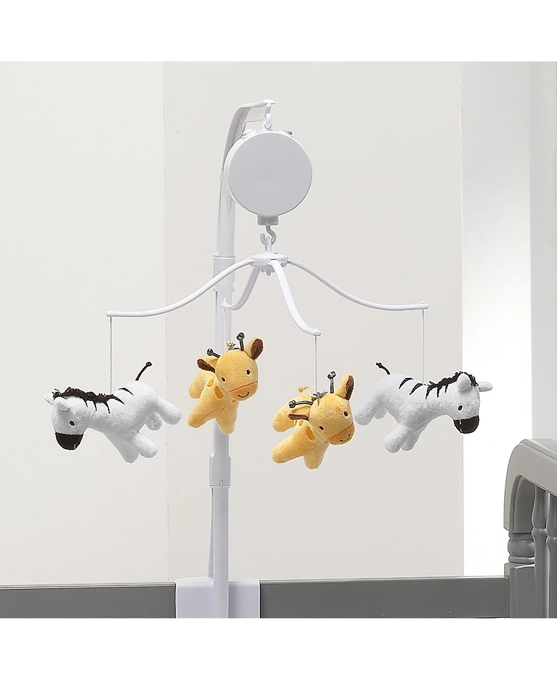 Bedtime Originals Mighty Jungle Animals Giraffe/Zebra Musical Baby Crib Mobile
