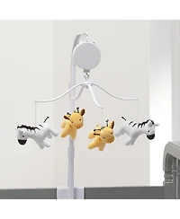Bedtime Originals Mighty Jungle Animals Giraffe/Zebra Musical Baby Crib Mobile