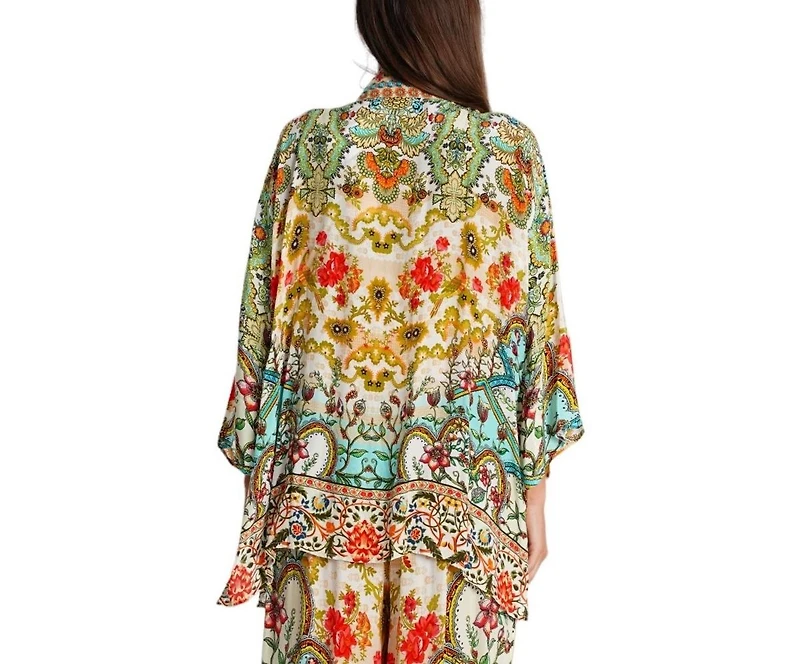 La Moda Clothing Women's short Agatha Cape Duster