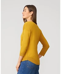 Cable & Gauge Women's Fall Drop Shoulder Tunic Sweater