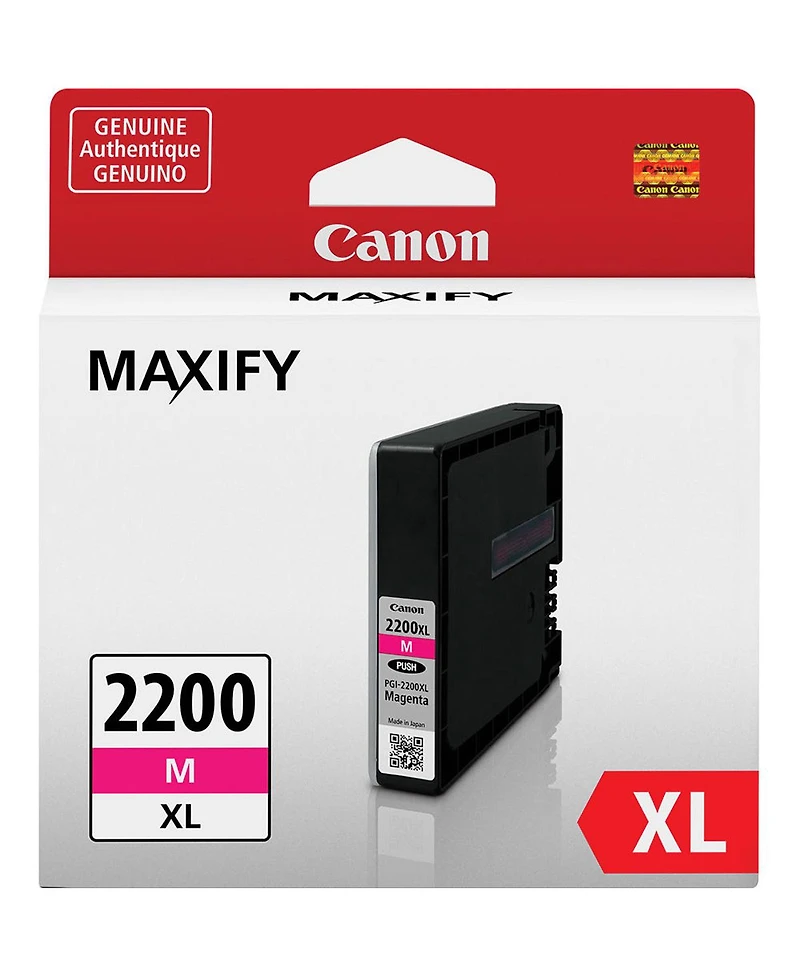Canon Pgi-2200 Xl Magenta Pigment Ink Tank for for iB4020, iB4120, MB5020, MB5120, MB5320, MB5420 Maxify Series Printers, 3-Pack