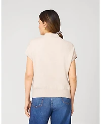 Cable & Gauge Women's Floral Mock Neck Sweater